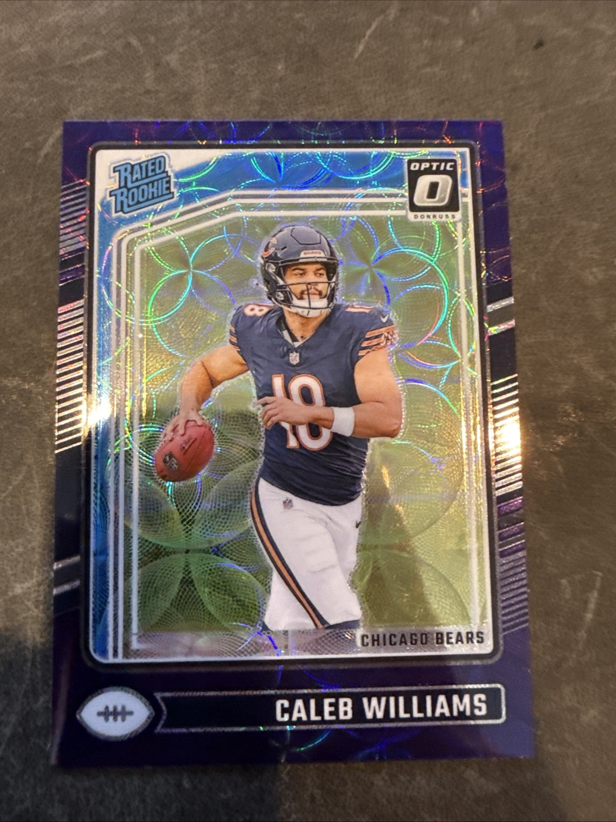 2024 Panini Donruss Optic - Rated Rookie Caleb Williams #201 Purple Scope Prizm
