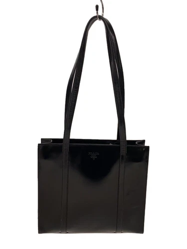 Sac fourre tout PRADA émail noir occasion