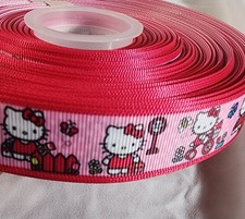 Hello Kitty 7/8th Inch Wide Ribbon By The Yard