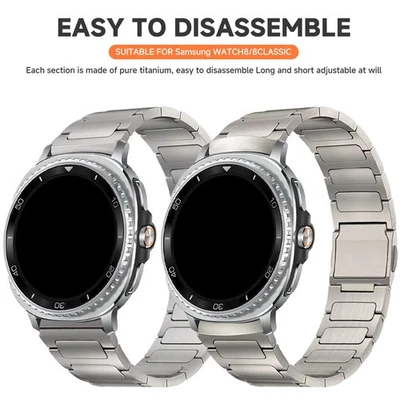 GEEKTHINK Magnetic Titanium Band For Galaxy Watch8 40/44mm 8 Classic 46mm Adjustable Strap