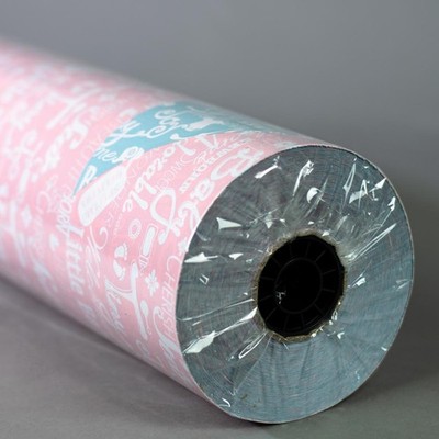 (1,09  /m) Beidseitiges 2-Farben Geschenkpapier Baby + Kinder Boy/Girl 70cm 175m