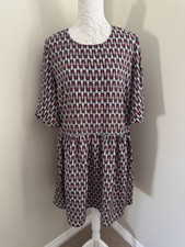 New Glamorous Curve Women's Lipstick Print Smock Dress, UK Size 18, Plus Size