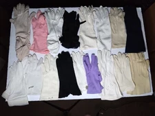 Lot of 17 Pairs Vintage Womans Formal Dress Assorted Styles Various Color Gloves