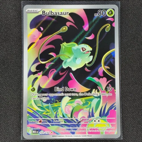 Bulbasaur - 133/132 - Illustration Rare - Mega Evolution - Pokemon Card - NM/M