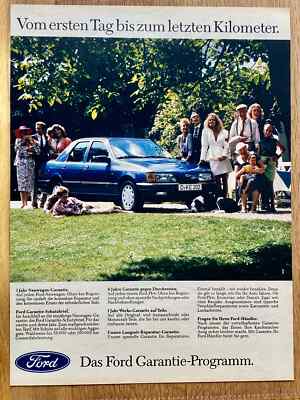 Das Ford Garantie-Programm Sierra Original 1987 Vintage Advert Werbung Reklame