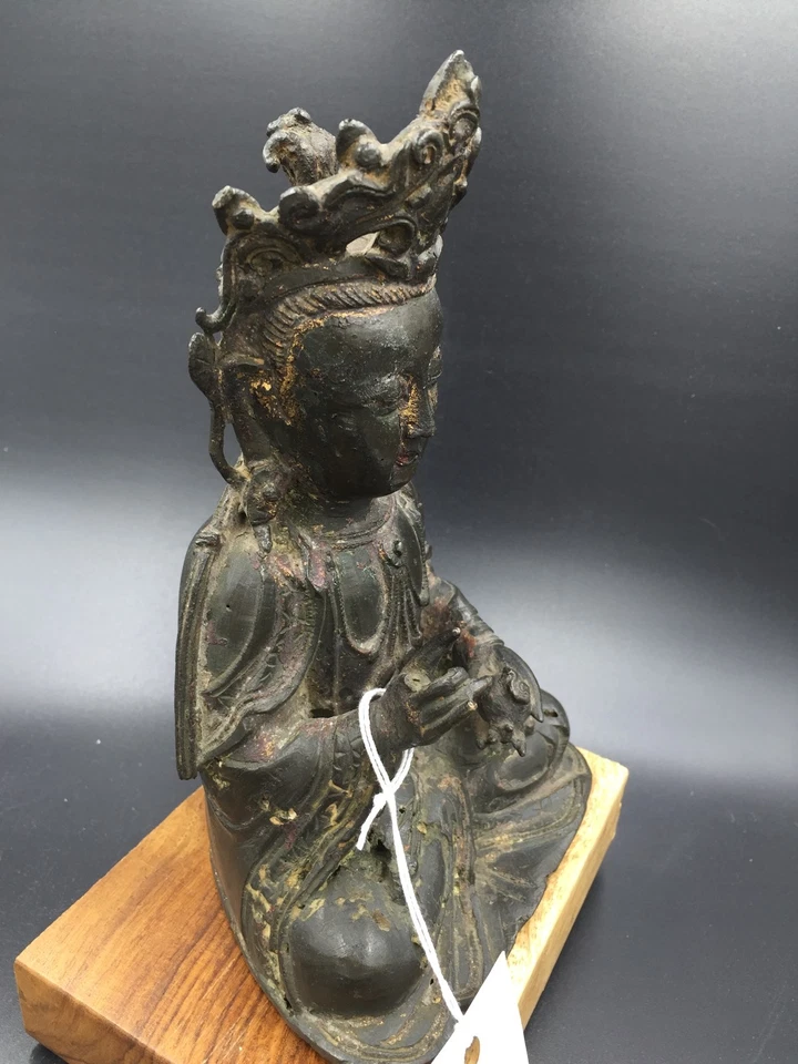 Chinese Bronze Statue Of Buddha Ming Dynasty - Image 2 of 4