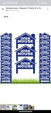 Pinkunn 21 Pack 12 x 16 Inch Open House Signs Double Sided Estate Sale Signs...