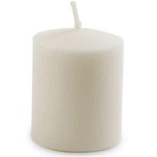 15 Hour Votive Candles 2" Tall - Plain Unscented Slow Burning White Cream Bulk
