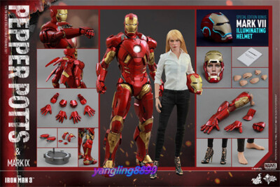 Hot Toys MMS311 Iron Man 3 Mark IX MK9 & Pepper Potts Figure 1/6