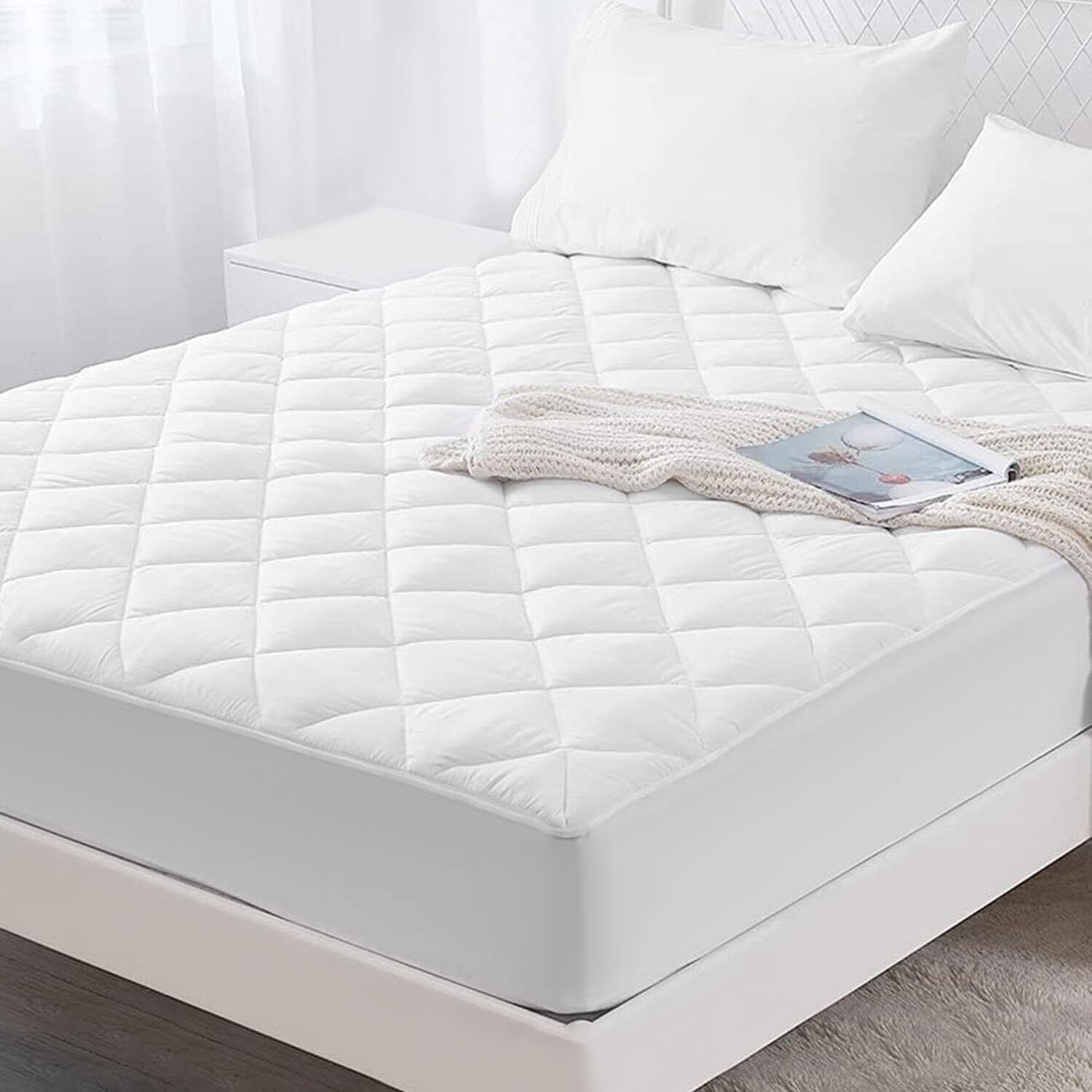 Extra Deep Mattress Protector Quilted Bed Topper Cover Single Double