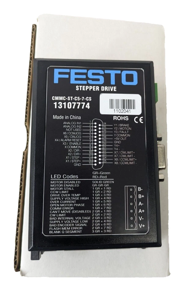 NIB Festo Stepper Drive Controller CMMC-ST-C5-7-CS 13107774 Custom CMMS/CMMO? - Image 2 of 4