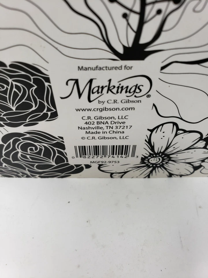 C. R. Gibson Markings Flower Leaf Design Notebook 8.5 in x 6 in - Image 4 of 4