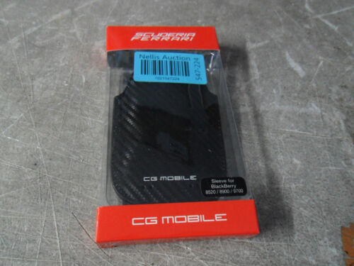 CG MOBILE Ferrari Black Carbon Fiber Pouch Sleeve for Blackberry 8520 8900 9700 - Picture 1 of 7