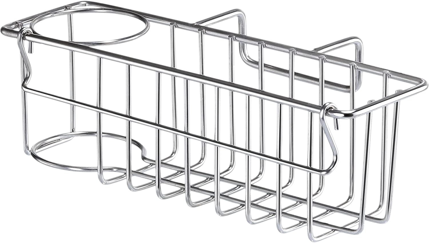 Sponge Holder Movable Brush Holder Dish Cloth Hanging Caddy Organizer Rack Bin