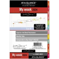 AT-A-GLANCE Kathy Davis 2024 (KD81-285Y)Weekly Monthly Loose-Leaf Planner Refill