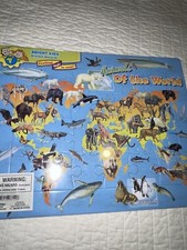 Bright Kids Animals Of The World Cardboard Sealed Puzzle New Homeschool Teach EC