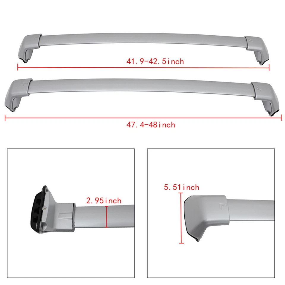 Roof Rack Cross Bar Luggage Baggage Carrier Cargo For 2012-2016 Honda CR-V 2.4L Foto 3 de 4