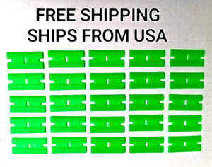 Chisel Edge Plastic Razor Blades - Remove Bugs Pinstripe Decal Residue 25 Pieces