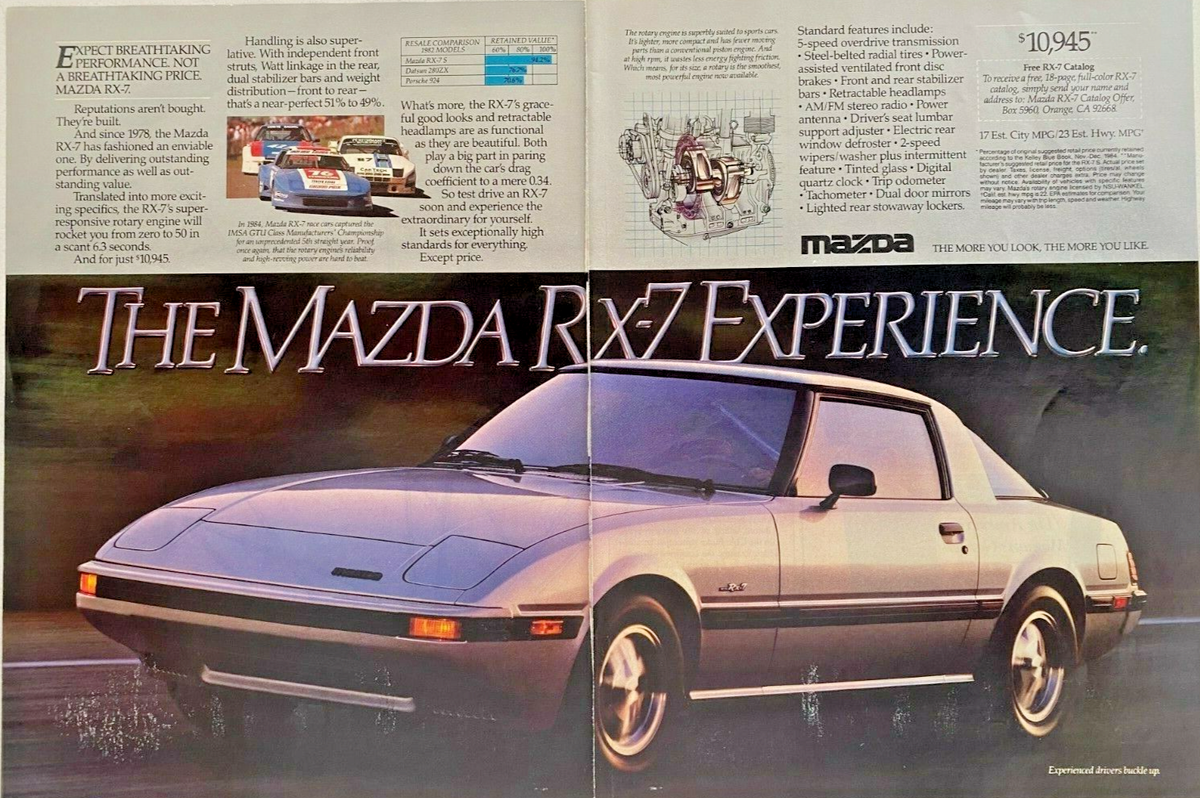 Mazda RX-7 Vintage 1984 Print Ad | eBay