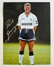 Signed Paul GASCOIGNE Tottenham Hotspur 16"x12" Photo - EXACT PROOF/COA  Rangers
