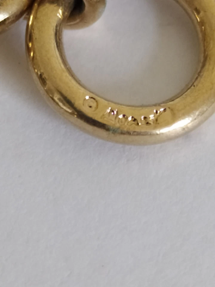 GARGANTILHA OVAL DUPLA BANHADA A OURO VINTAGE MONET - Imagem 3 de 4