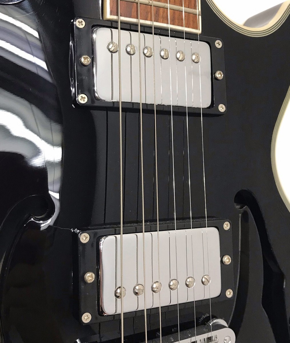 Floor Model* Burny / Fernandes BLC-75 BLK Semi-Hollow Bigsby Floor Model* Burny / Fernandes BLC-75 BLK Semi-Hollow Bigsby