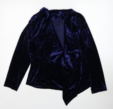 Avon Womens Blue Polyester Blend Jacket Blazer - Size 10-12