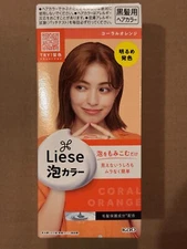 LIESE Prettia Kao Foamy Creamy Bubble Hair Dye Color Dying Kit  (CORAL ORANGE)