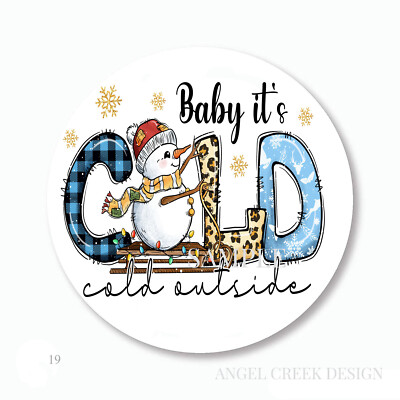 Baby Its COLD Outside Snowmen Christmas Scrapbook Stickers Labels Envelope Seals