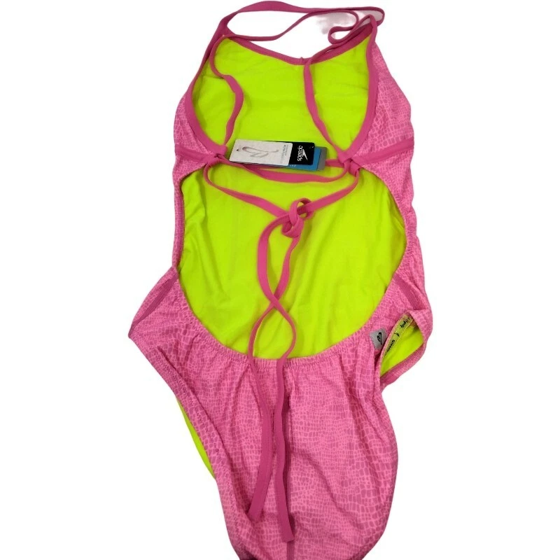 Speedo Missy Franklin - Mujer (Talla 10/36)- Body Traje de baño - Rosa, Verde - *Nuevo* Foto 2 de 4