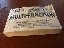 CITIZEN ANALOG QUARTZ MULTI-FUNCTION INSTRUCTION BOOK CTZ-6708