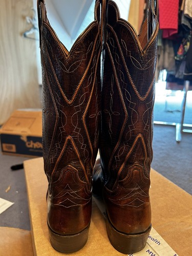 RJ Foley vintage handmade USA leather cowboy Western boots men’s 9B - Picture 5 of 13