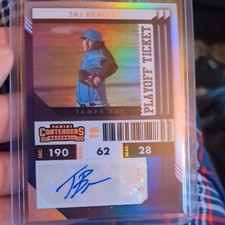 2022 Panini Chronicles Playoff Ticket Playoff 1/18 Taj Bradley Auto 1st on Print