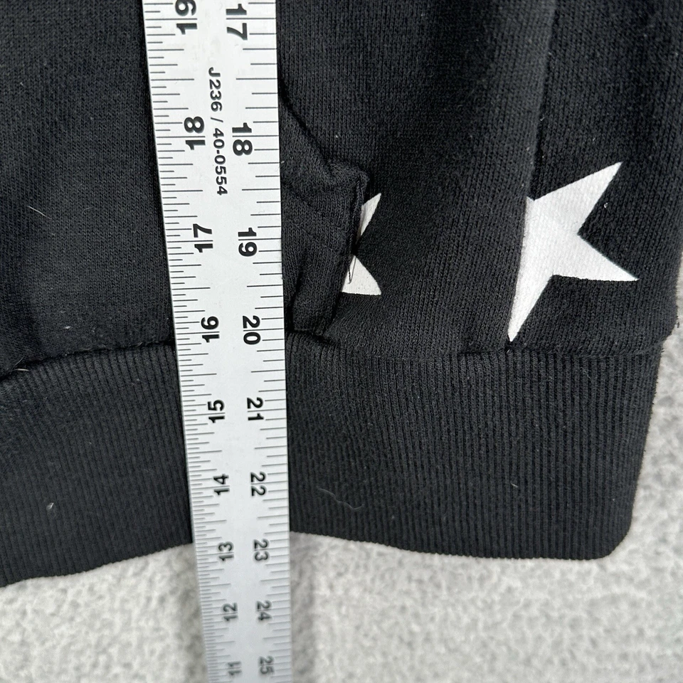 Reflex Women’s Juniors M Pullover Hoodie Light Black White Stars Boho Outdoors - Image 4 of 4