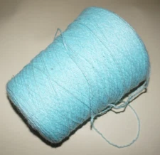 11oz. Cone, Unbranded, 4 Ply, Turquoise, Acrylic/Nylon, Machine Knitting Yarn