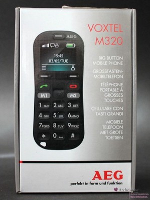 AEG Voxtel M320 Großtasten-Handy ohne Akku mit OVP, neu