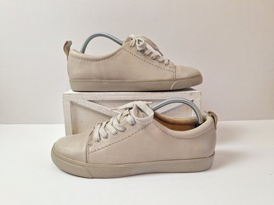 Clarks Trainers Glove Echo Un Rio Schnürschuhe taupe Leder Turnschuhe UK Größe 7
