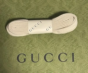 Lacets de chaussures blancs authentiques Gucci