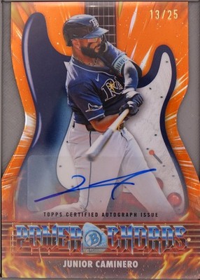Topps 2026 Power Chords Junior Caminero PC-23 Auto /25 Number Match