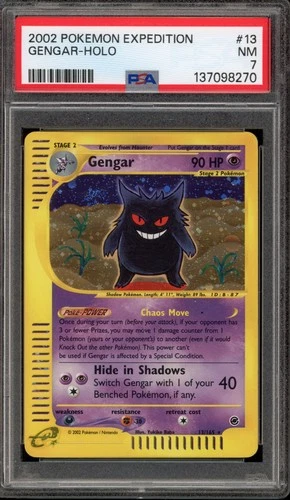Pokemon Gengar Expedition Holo Rare #13 PSA 7