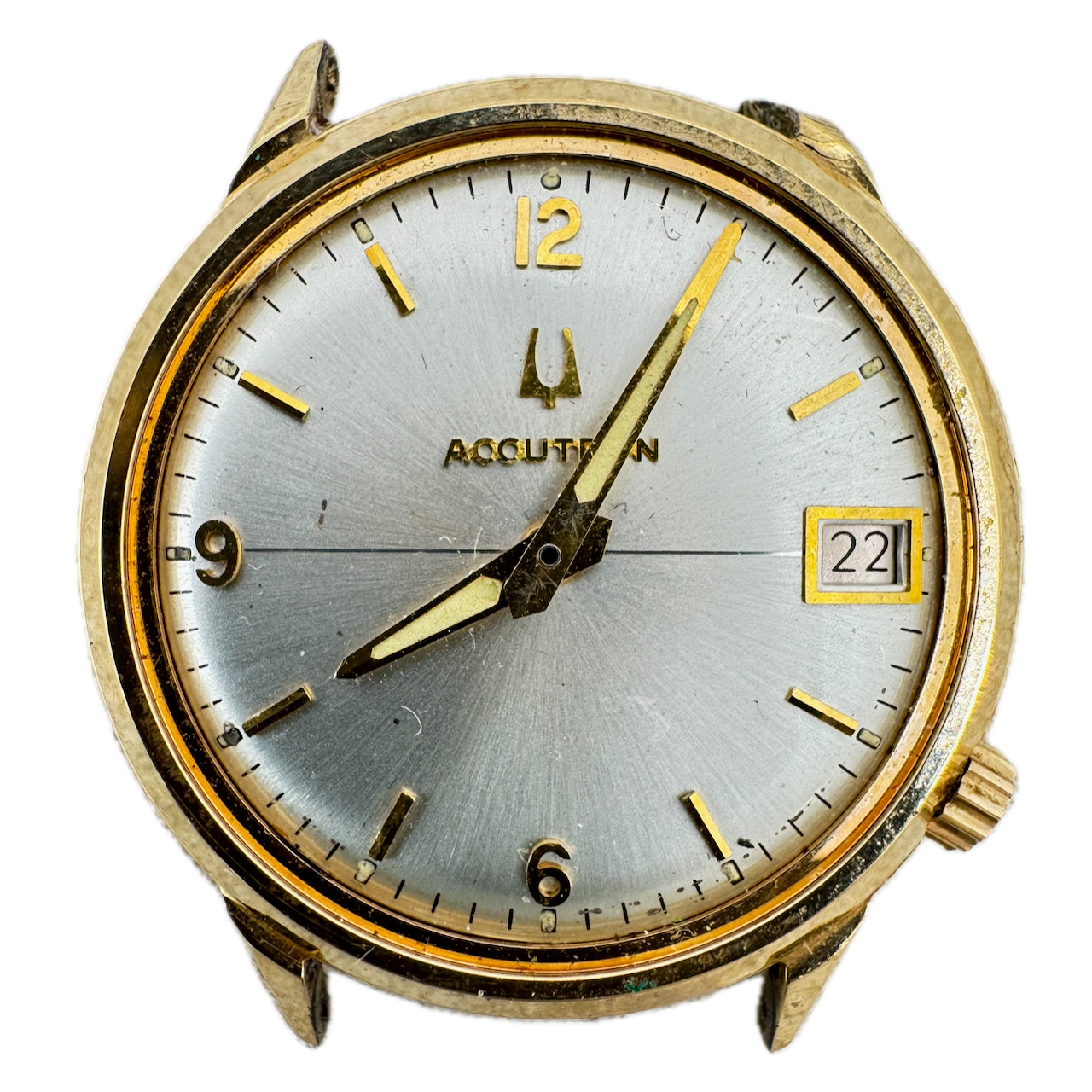 Vintage 34mm 1974 Accutron Sunburst Men's Tuning Fork Wristwatch 218 1 10k RGP