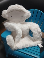 Slumberkins Yeti White Lovey Plush Gray Face Kin 12" Snuggler Security Bigfoot