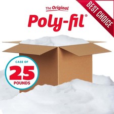 Poly Fil Washable  Non-allergenic Soft Fluffy Fill Toys Dolls Pillows 25 Lb Box
