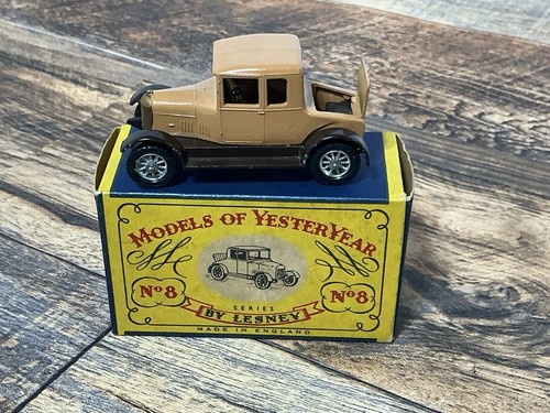 Vintage 1950s Lesney Matchbox # 8 Morris Cowley 1926 Models of Yesteryear W/ Box