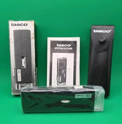 TASCO 30x Power Illuminated Pocket Microscope Vtg 1992 NOS