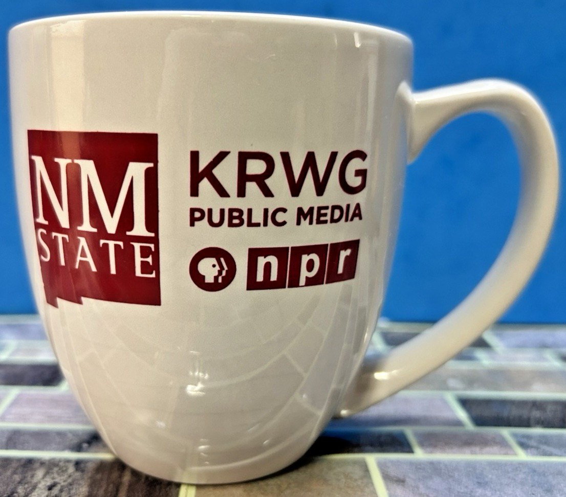 NM State KRWG Public Media NPR PBS vintage coffee mug 3 1/2