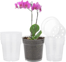 10 Pieza Vasi per Orchidee Vasi Trasparenti Plastica Piccoli Vaso Orchidee Plast