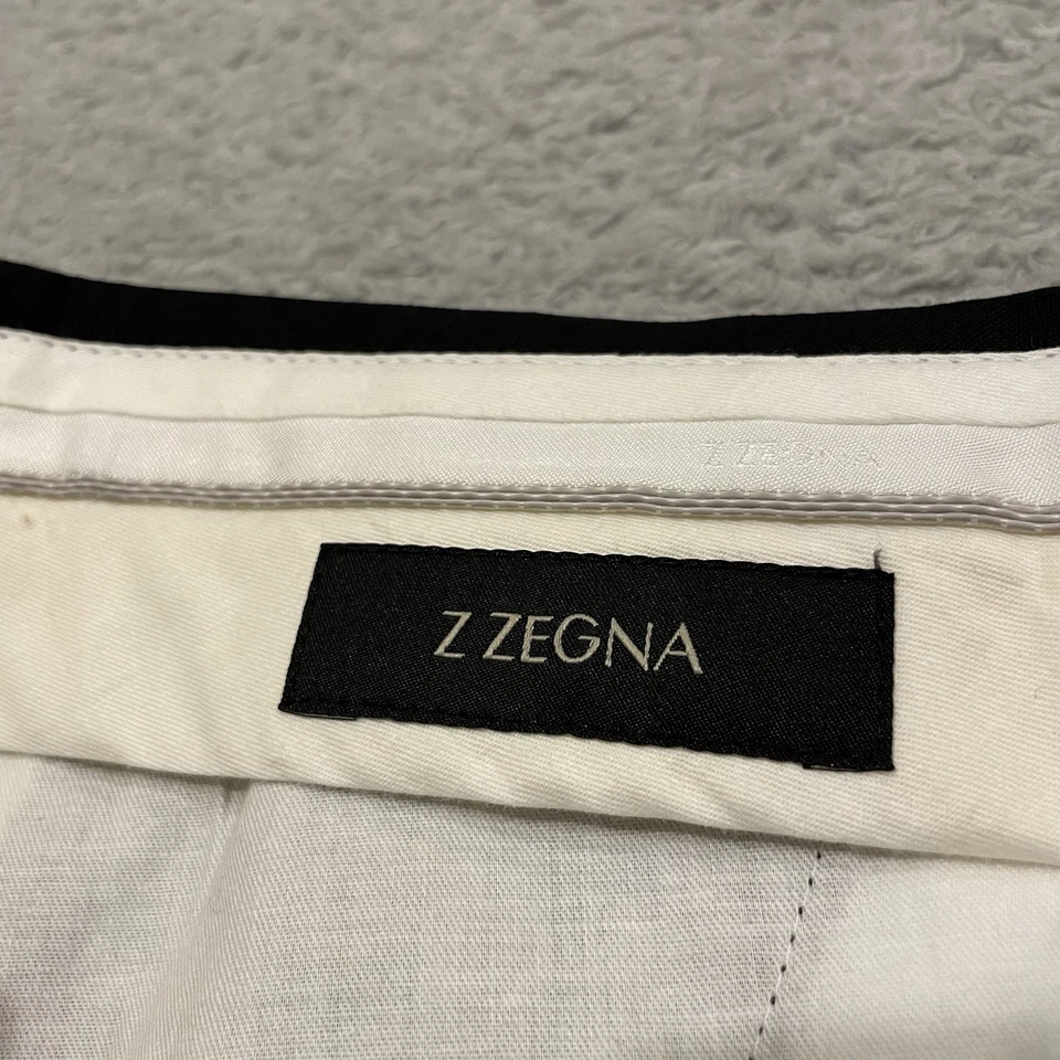 Z Zegna Slim Fit Wool Dress Pants Mens 34x28 Black Flat Front Straight Trousers - Image 2 of 4