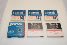 Lot 5 Scotch Magnetic Tape 5" Reel To Reel Recording Tape 140, 141, 111, 150