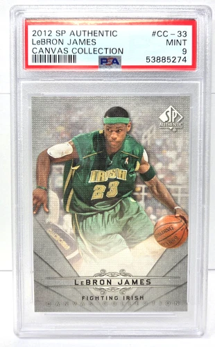 2012 UD SP Authentic Canvas Collection LeBRON JAMES Basketball Card PSA 9 MINT